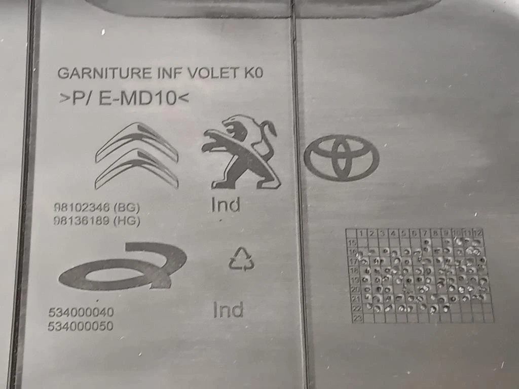 Pannello Copertura Portello POST 98102346 Toyota Proace CITY 2019