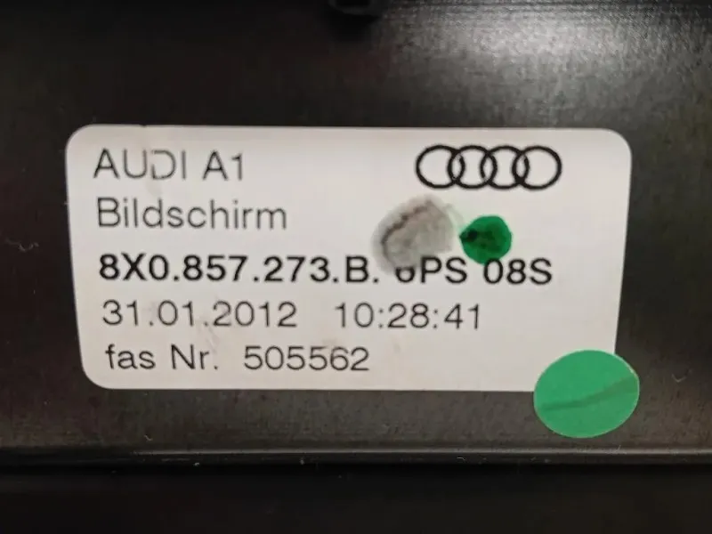 Display Multimediale Audi A1 8XA Sportback 2012