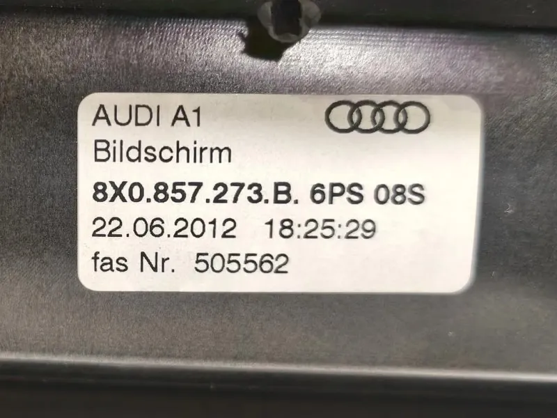 Display Multimediale 8X0857273B Audi A1 8XA Sportback 2012