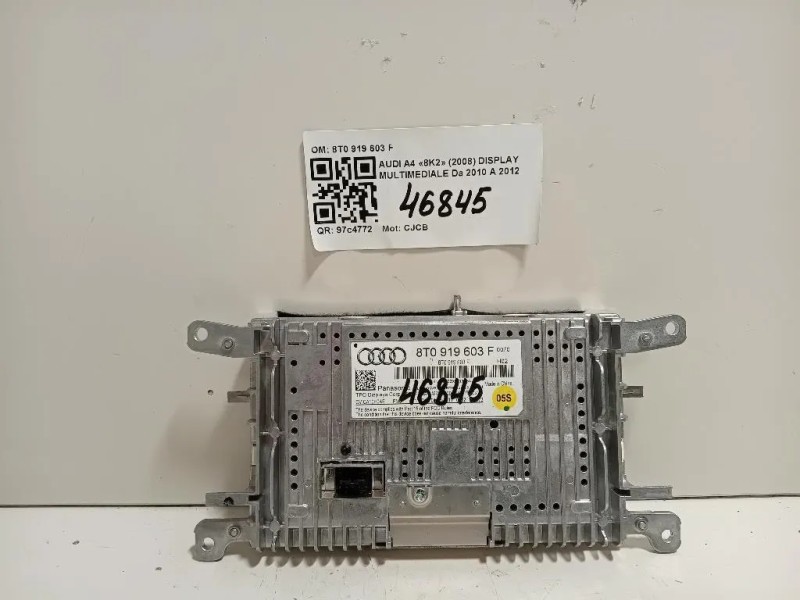 Display Multimediale 8T0 919 603 F Audi A4 8K2 2008