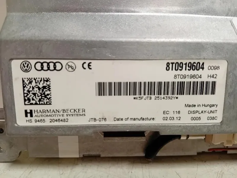 Display Multimediale 8T0 919 604 Audi A4 8K2 2012