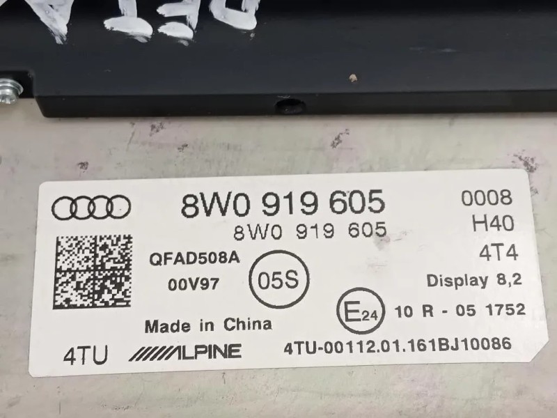 Display Multimediale 8W0 919 605 Audi A4 8W5 Avant 2015