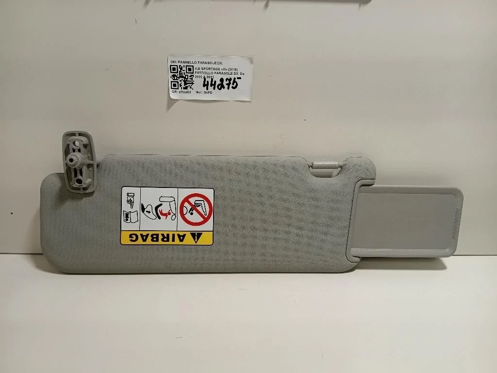 Pannello Parasole DX PANNELLO PARASOLE DX Kia Sportage III 2010