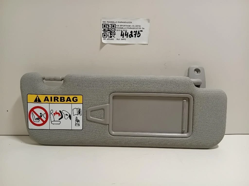 Pannello Parasole DX PANNELLO PARASOLE DX Kia Sportage III 2010