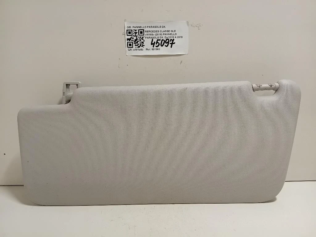 Pannello Parasole DX PANNELLO PARASOLE DX Mercedes Classe GLE W166 2015