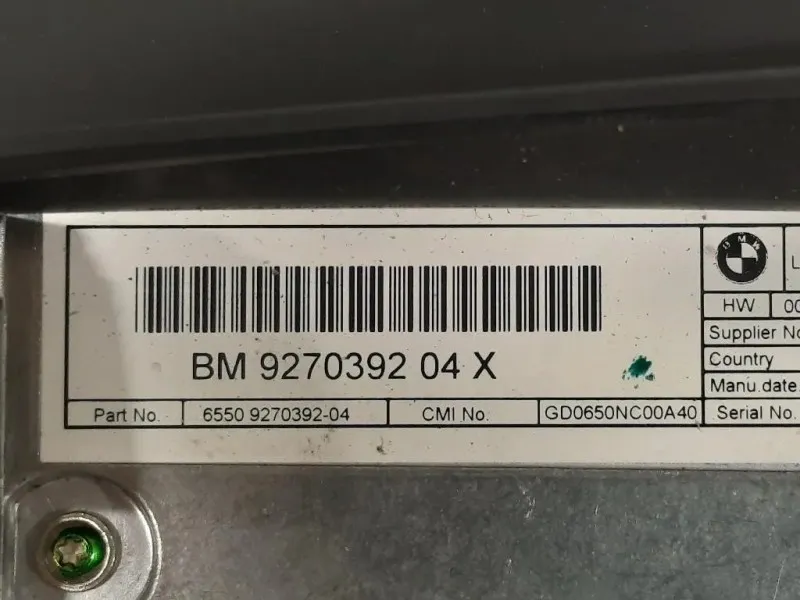 Display Multimediale 9270392 04 Bmw Serie 1 F20 Berlina 2012