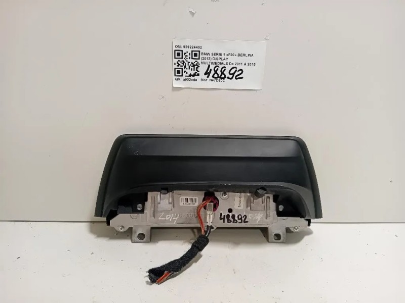 Display Multimediale 929224402 Bmw Serie 1 F20 Berlina 2012