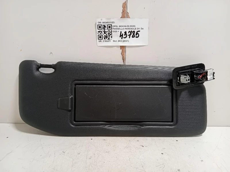 Pannello Parasole DX 98265223ZD Opel Mokka B 2020