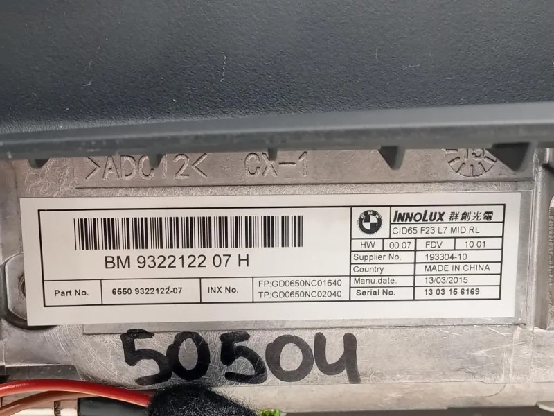 Display Multimediale 932212207 Bmw Serie 1 F20 Berlina 2015