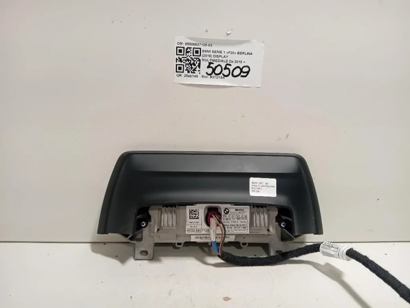 Display Multimediale 65506837128-03 Bmw Serie 1 F20 Berlina 2015