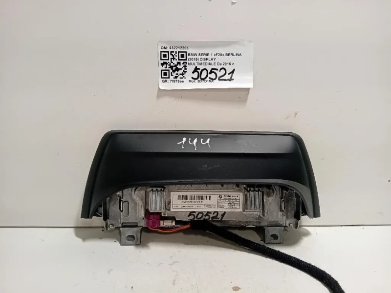 Display Multimediale 932212206 Bmw Serie 1 F20 Berlina 2015