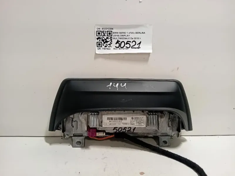 Display Multimediale 932212206 Bmw Serie 1 F20 Berlina 2015