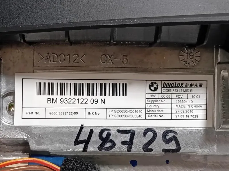 Display Multimediale 9322122 Bmw Serie 1 F20 Berlina 2015