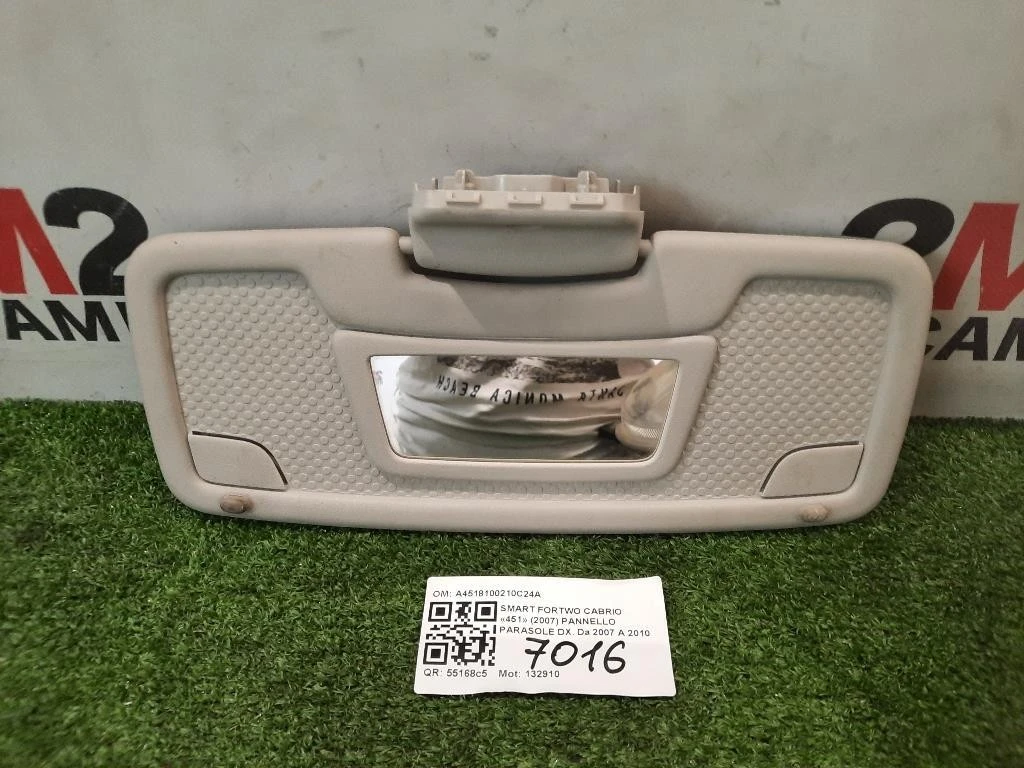Pannello Parasole DX A4518100210C24A Smart Fortwo Cabrio 451 2007