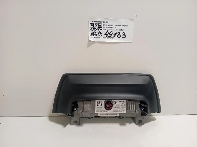 Display Multimediale 65506837128-03 Bmw Serie 1 F20 Berlina 2015