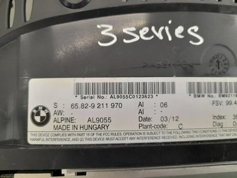 Display Multimediale 65829211970 Bmw Serie 3 E90 Berlina 2005