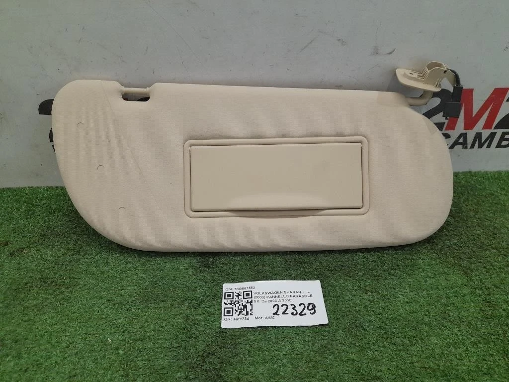 Pannello Parasole DX 7M3857552 Volkswagen Sharan III 2003