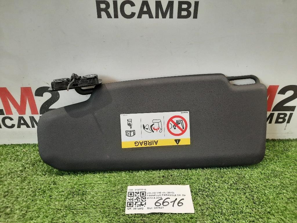 Pannello Parasole DX 31377715 Volvo V40 II 2012