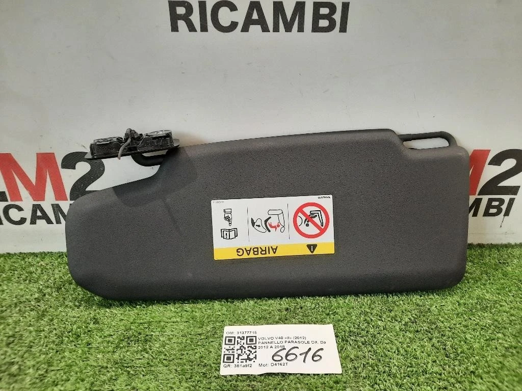 Pannello Parasole DX 31377715 Volvo V40 II 2012