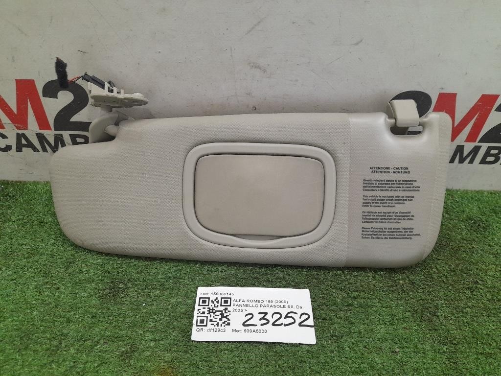 Pannello Parasole SX 156060145 Alfa Romeo 159 2006