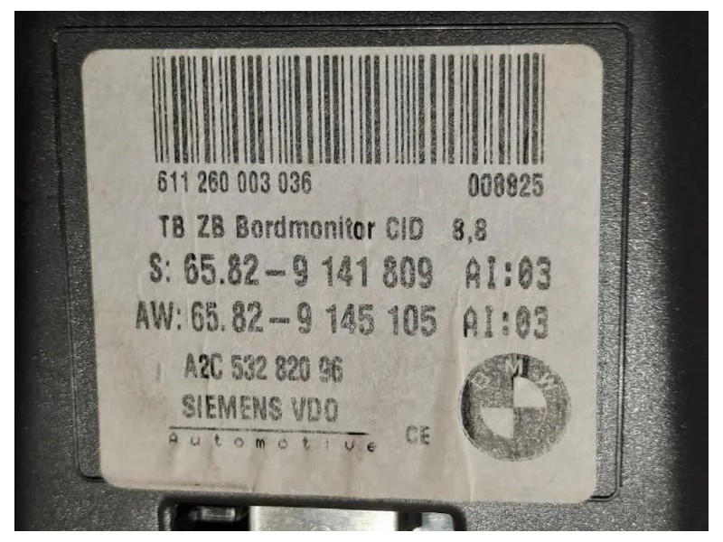 Display Multimediale A2C53258833 Bmw Serie 5 E60 Berlina 2004