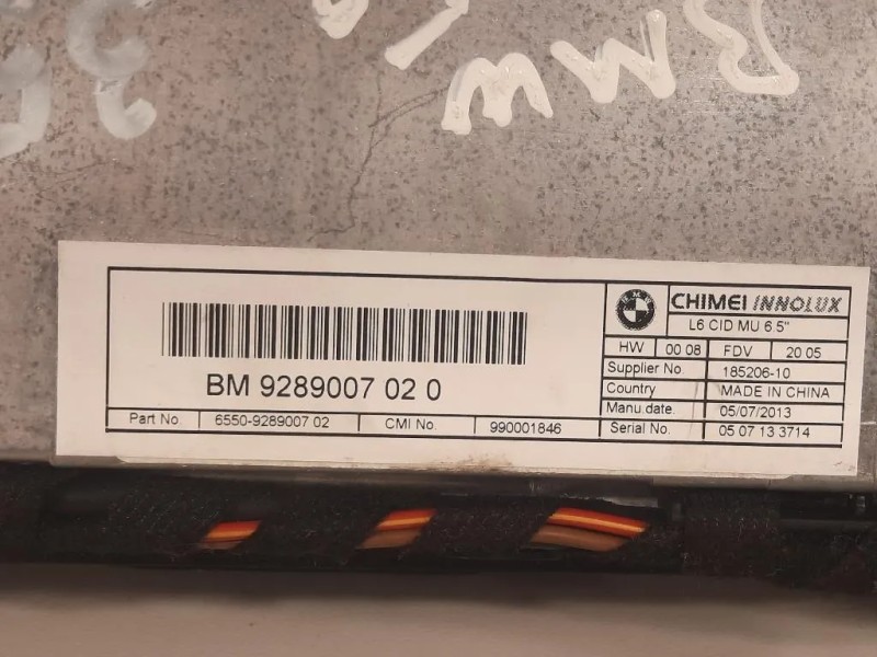 Display Multimediale 9324317-01 Bmw Serie 5 F10 Berlina 2010