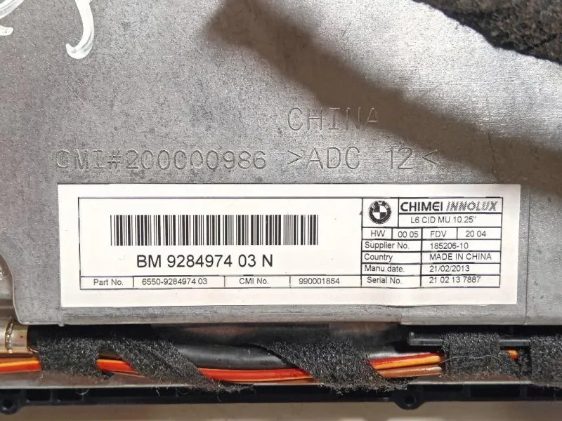 Display Multimediale 9284974 Bmw Serie 5 F10 Berlina 2012