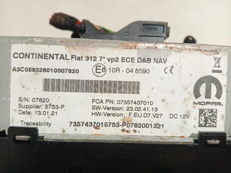 Display Multimediale  Fiat 500 C 2015