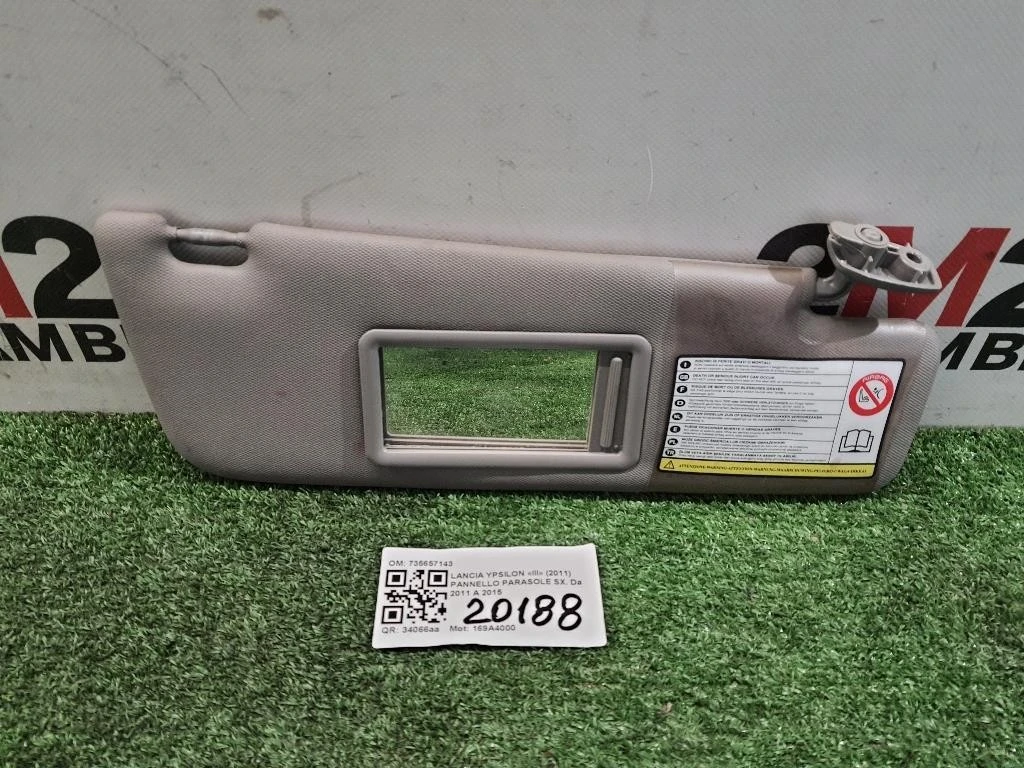 Pannello Parasole SX 735657143 Lancia Ypsilon III 2011