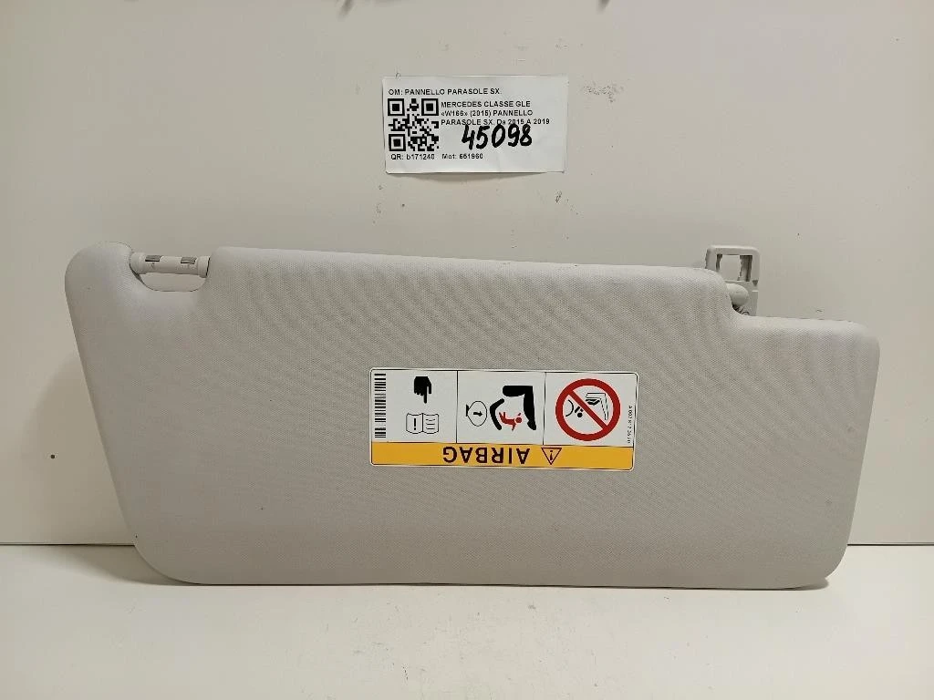 Pannello Parasole SX PANNELLO PARASOLE SX Mercedes Classe GLE W166 2015