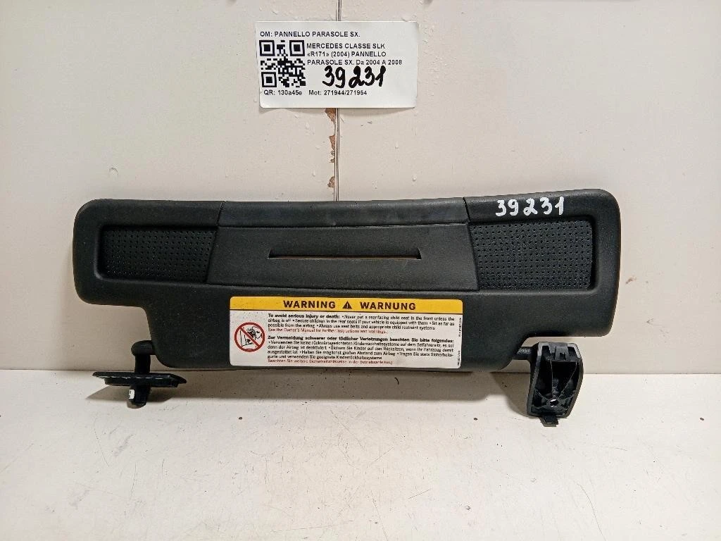 Pannello Parasole SX PANNELLO PARASOLE SX Mercedes Classe SLK R171 2004
