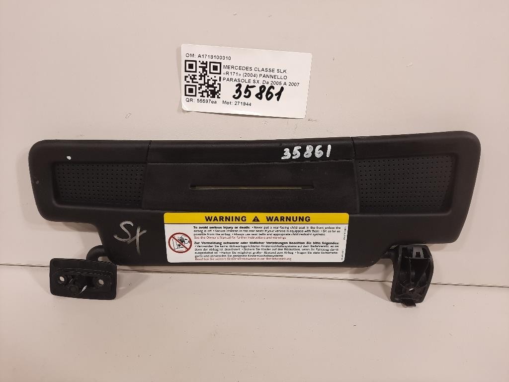 Pannello Parasole SX A1718100310 Mercedes Classe SLK R171 2004