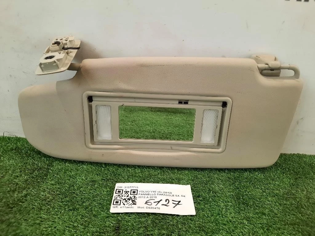 Pannello Parasole SX 31377713 PARASOLE Volvo V40 II 2012