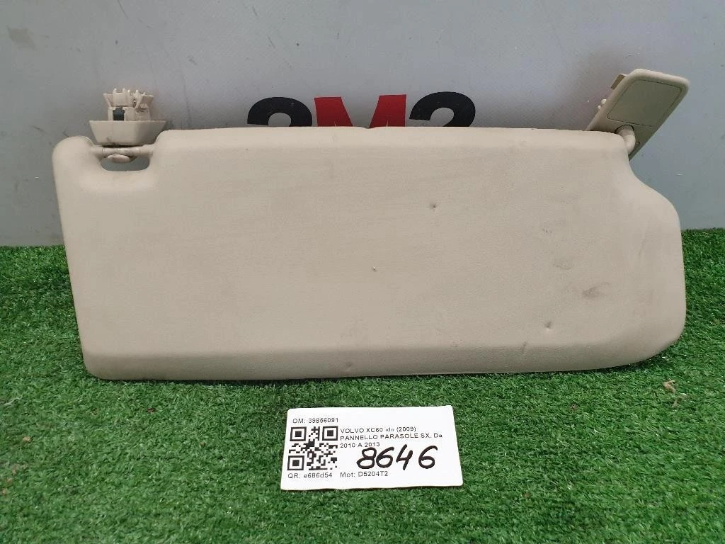 Pannello Parasole SX 39856091 Volvo XC60 I 2009
