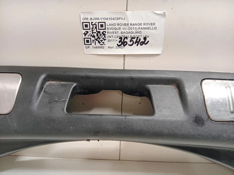 Pannello Rivest Bagagliaio Intcentrale POST BJ3M-113A104C8PVJ Land Rover Range Rover Evoque I 2011