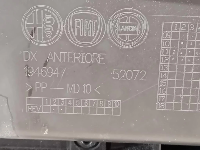 Pannello Rivestimento Porta ANT DX 156092164 Alfa Romeo Giulietta 2010