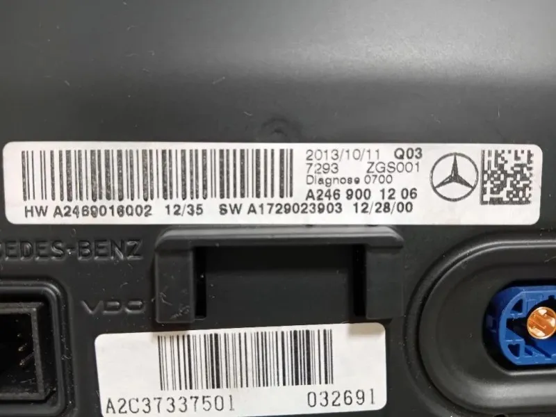 Display Multimediale A2469001206 Mercedes Classe B W246 2012