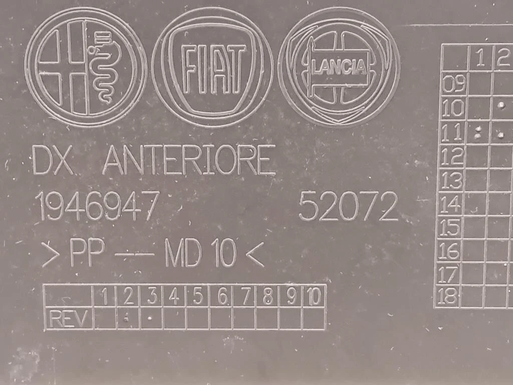 Pannello Rivestimento Porta ANT DX Alfa Romeo Giulietta 2013