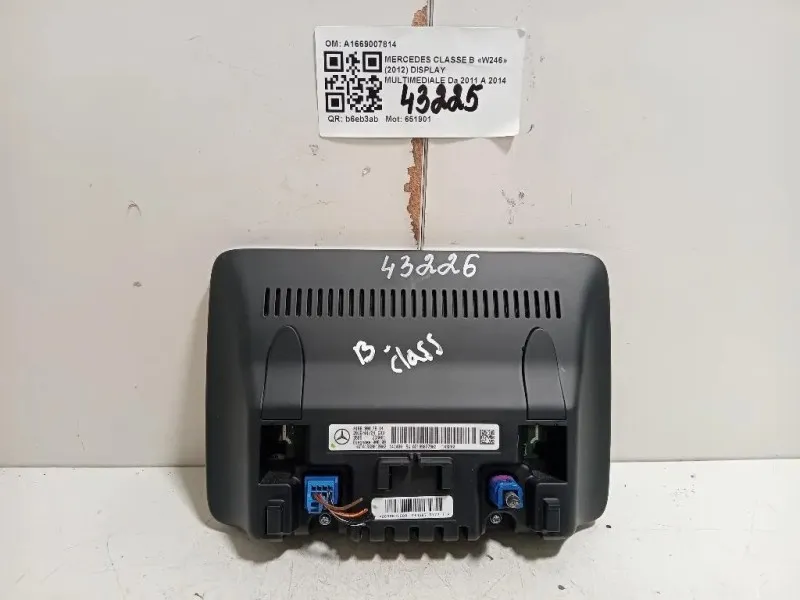 Display Multimediale A1669007814 Mercedes Classe B W246 2012