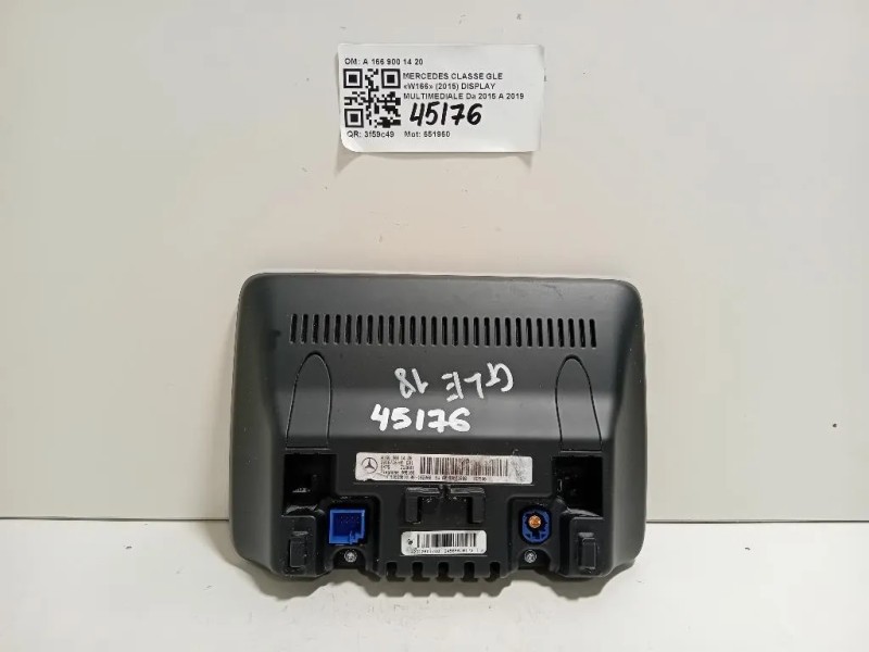 Display Multimediale A 166 900 14 20 Mercedes Classe GLE W166 2015