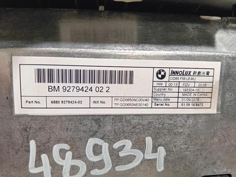 Display Multimediale 9279424022 Mini MINI Cooper F56 2014