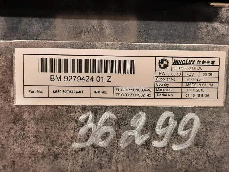 Display Multimediale BM9279424 01 Z Mini MINI ONE F55 2014