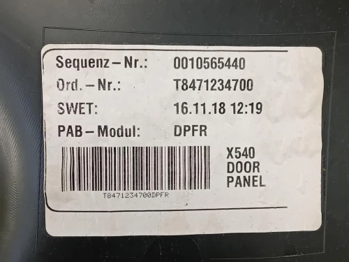 Pannello Rivestimento Porta ANT DX J9C3-20962 Jaguar E-pace 2017