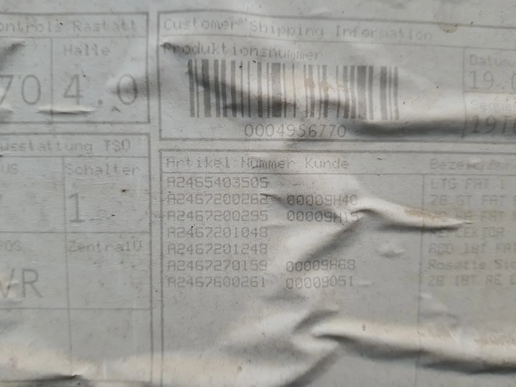 Pannello Rivestimento Porta ANT DX A24672002629H40 Mercedes Classe B W246 2012