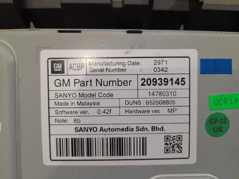 Display Multimediale 20939145 Opel Astra J SW 2010