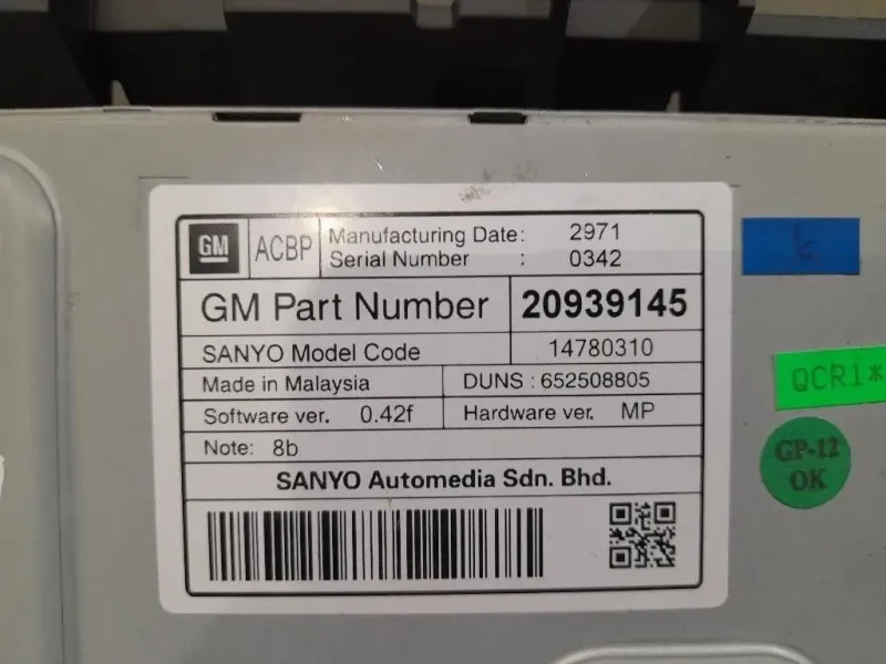 Display Multimediale 20939145 Opel Astra J SW 2010