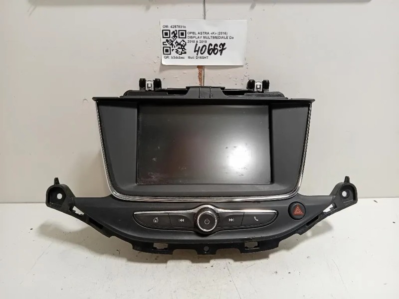 Display Multimediale 42578318 Opel Astra K 2016
