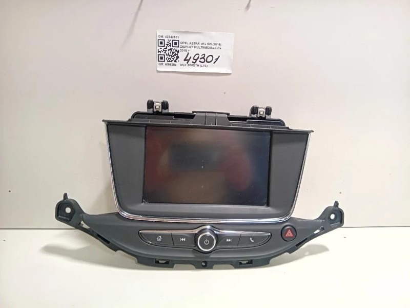 Display Multimediale 42342511 Opel Astra K SW 2016