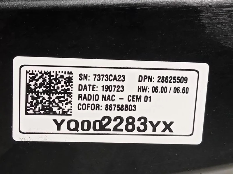 Display Multimediale 86758B03 Opel Crossland X 2017