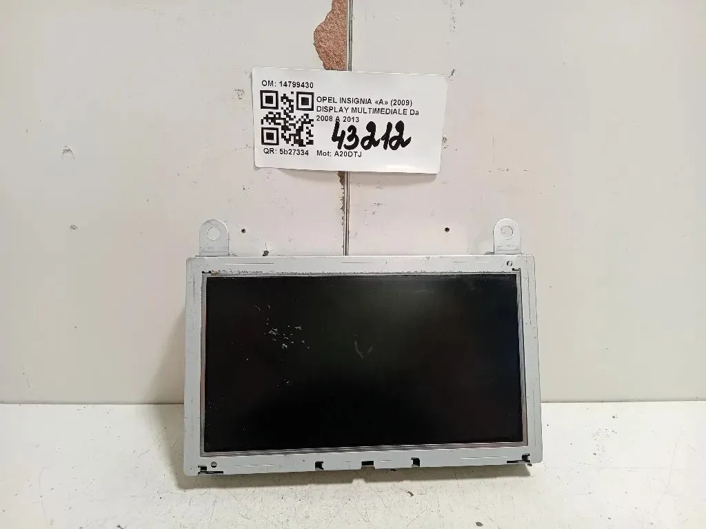 Display Multimediale 14799430 Opel Insignia A 2009